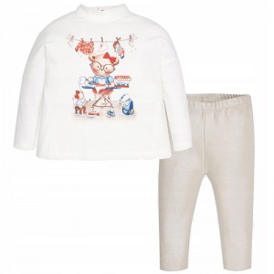 Compleu bluza si colant bebe fetita Mayoral 2714TI17CHA