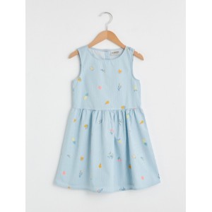 Rochie din bumbac pentru fete, 670440PV21BL Rochie din bumbac pentru fete, 670440PV21BL