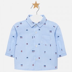 Camasa maneca lunga imprimeu bebe baiat nou-nascut, Mayoral, 2101TI19LON