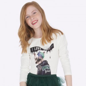 Bluza maneca lunga catelus fata, Mayoral, 7014TI19OFFW