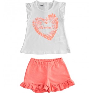 Compleu tricou si bermude pentru fetite I Do 2766PV20BIA2 Compleu tricou si bermude pentru fetite I Do 2766PV20BIA2
