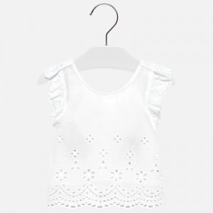 Bluza spate incrucisat bebe fetita Mayoral 1112PV19ALB