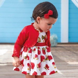 Rochie trandafiri bebe fetita Mayoral 1934PV19RO
