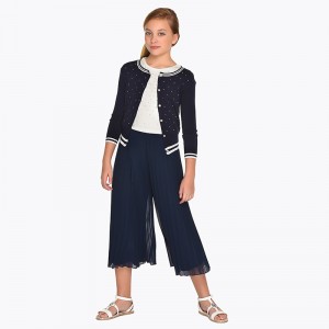Fusta pantaloni tifon pliuri fata Mayoral 6908PV19BLM