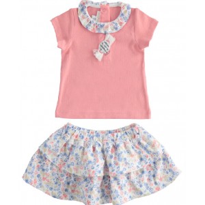 Compleu tricou si fustita pentru bebe fetite , Sarabanda, 3.4788PV22PI