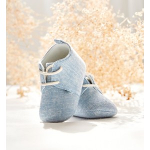 Pantofi din in cu siret pentru bebe baiat, Minibanda, 3.6319PV23BL