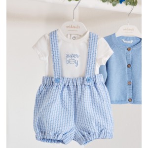 Compleu tricou si salopeta pentru bebe baiat, I Do, 3.6667TI23BL