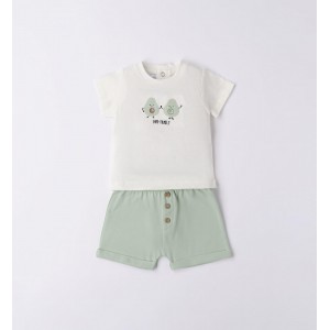 Compleu tricou si bermude pentru bebe baiat, Sarabanda, 3.6674PV23VE