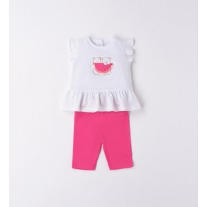 Compleu tricou si colanti trei sferturi pentru fetite,Minibanda, 3.6751TI23FU