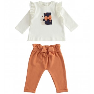 Compleu bluza si pantalon pentru fetita nou-nascuta, Sarabanda, 3.5752TI22MA