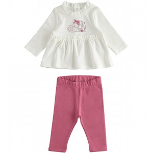 Compleu bluza si pantalon pentru fetita nou-nascuta, Sarabanda, 3.5754TI22ZM