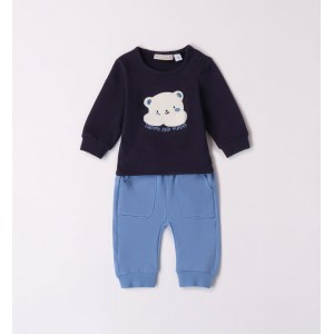 Compleu bluza si pantaloni pentru bebe baiat, Minibanda, 3.7679TI23BLM