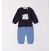 Compleu bluza si pantaloni pentru bebe baiat, Minibanda, 3.7679TI23BLM