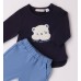 Compleu bluza si pantaloni pentru bebe baiat, Minibanda, 3.7679TI23BLM