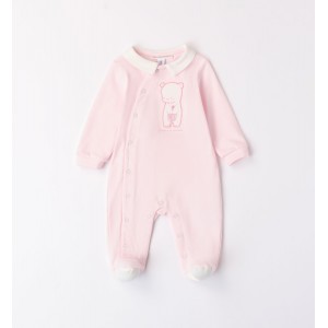 Salopeta cu imprimeu ursulet pentru fetita nou nascut, Minibanda, 3.8654PV24RZ