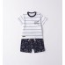 Compleu bebe băiat Minibanda cu tricou în dungi și pantaloni scurți imprimeu leu – confort și stil pentru vară, 3.B678PV25NAV Compleu bebe băiat Minibanda cu tricou în dungi și pantaloni scurți imprimeu leu – confort și stil pentru vară, 3.B678PV25NAV