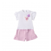 Compleu tricou si bermude cu imprimeu floral pentru fetite,Minibanda, 3.B761PV25MV