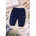 Pantaloni bebe băieți Minibanda din catifea elastică cu buzunare cargo și manșete rib, 3.F629TI25NA Pantaloni bebe băieți Minibanda din catifea elastică cu buzunare cargo și manșete rib, 3.F629TI25NA