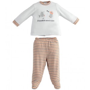 Compleu bluza si pantalon pentru bebe baiat, I Do, 4.4049PV22ORG Compleu bluza si pantalon pentru bebe baiat, I Do, 4.4049PV22ORG