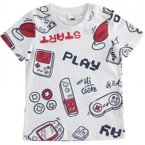 Tricou cu imprimeu pentru baiat, I Do,4.4215PV22ALB