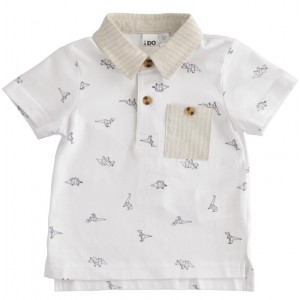 Tricou polo cu imprimeu pentru baiat, I Do,4.4232PV22ALB