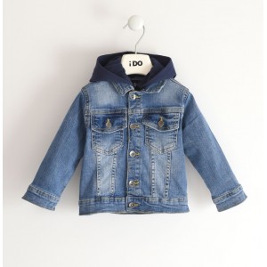 Jacheta denim cu gluga pentru baiat, I Do, 4.4253PV22ABS