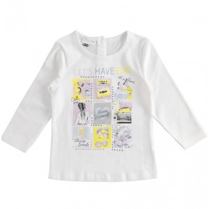 Bluza cu imprimeu pentru fetite, I Do, 4.4293PV22ALB