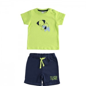 Compleu tricou si bermude pentru bebe baiat, I Do, 4.4620PV22VER Compleu tricou si bermude pentru bebe baiat, I Do, 4.4620PV22VER