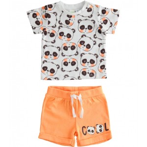 Compleu tricou si bermude pentru bebe baiat, I Do, 4.4621PV22ORG Compleu tricou si bermude pentru bebe baiat, I Do, 4.4621PV22ORG