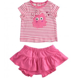 Compleu tricou si bermude pentru bebe fetita, I Do, 4.4649PV22RZ