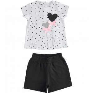 Compleu tricou si bermude pentru fetite , I Do, 4.4788PV22NG Compleu tricou si bermude pentru fetite , I Do, 4.4788PV22NG