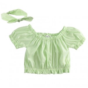 Set tricou scurt si bentita pentru fete , I Do, 4.4851PV22VE