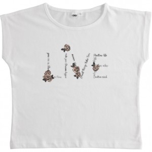 Tricou cu imprimeu pentru fete , I Do, 4.4865PV22ALB
