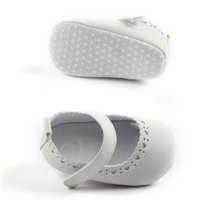 Pantofi cu scai pentru bebe fetita, I Do, 4.4947PV22ALB