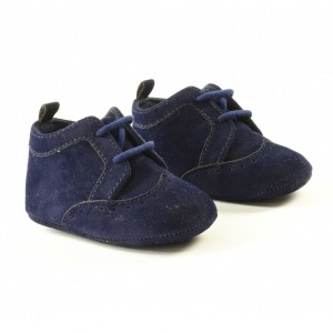 Pantofi din catifea cu siret pentru bebe baiat, I Do, 4.5018PV22BLM