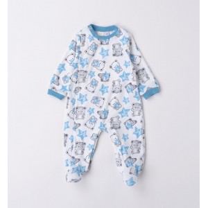 Salopeta lunga cu imprimeu pentru bebe baiat, I Do, 4.6066PV23ABS