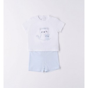 Compleu tricou si bermude pentru bebe baiat, I Do, 4.6075PV3BL