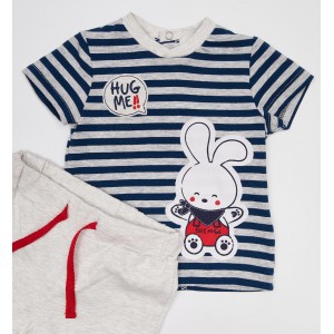 Compleu tricou si bermude pentru bebe baiat, I Do, 4.6076PV23BLM