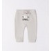 Pantaloni cu siret si imprimeu pentru bebe baiat, I Do, 4.6094PV23GR