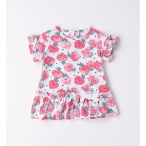 Rochie cu imprimeu pentru fete nou nascut, I Do, 4.6130PV23CO