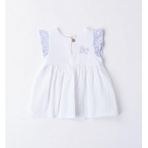 Rochita cu imprimeu floral pentru bebe fetita, I Do, 4.6137PV23ALB