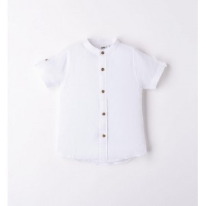 Camasa din in maneca scurta pentru baiat, I Do, 4.6204TI22ALB Camasa din in maneca scurta pentru baiat, I Do, 4.6204TI22ALB