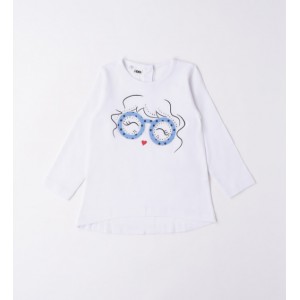 Bluza maneca lunga cu imprimeu pentru fete, I Do, 4.6337PV23ALB