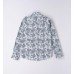 Cămașă iDO băieți cu imprimeu floral, poplin de bumbac elastic, guler mandarin, 4.6381PV23VE