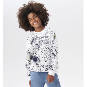 Hanorac cu imprimeu pentru baiat, IDo, 4.6394TI23ALB Hanorac cu imprimeu pentru baiat, IDo, 4.6394TI23ALB