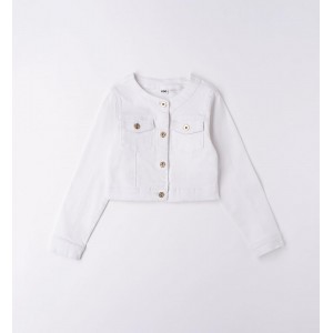 Geaca denim pentru fete , I Do, 4.6566PV23ALB