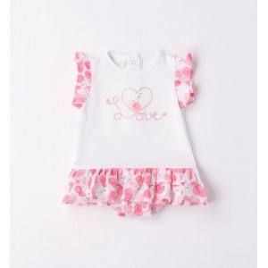 Rochie body cu imprimeu pentru fete nou nascut, I Do, 4.6644PV23CO