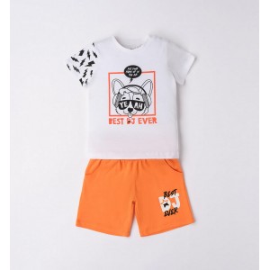 Set tricou si bermude pentru baiat, I Do, 4.6711PV23ORG