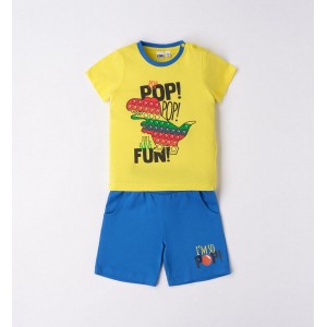 Set tricou si bermude pentru baiat, I Do, 4.6714PV23GA