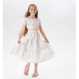 Set tricou si fusta pentru fata, I Do, 4.6891PV23BJ